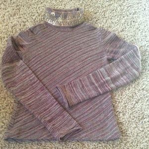 DIESEL turtleneck sweater with gold on turtleneck